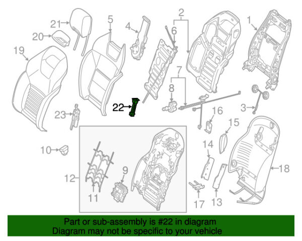 A0009700641 - NEW MERCEDES-BENZ SL CLASS FRONT LEFT HEADREST GUIDE A0009700641 GENUINE
