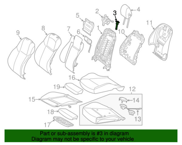A00097009413E29 - NEW MERCEDES-BENZ C-CLASS FRONT LEFT HEADREST GUIDE A00097009413E29 GENUINE