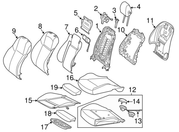 A00097009413E29 - NEW MERCEDES-BENZ C-CLASS FRONT LEFT HEADREST GUIDE A00097009413E29 GENUINE