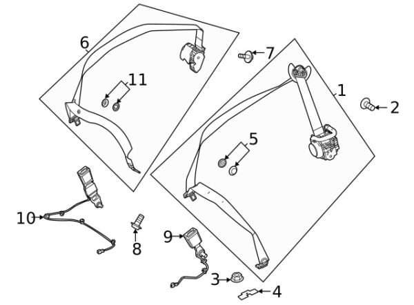 A0009837100 - NEW MERCEDES-BENZ GLB CLASS SEAT BELT LAP AND SHOULDER BELT INSULATOR GENUINE