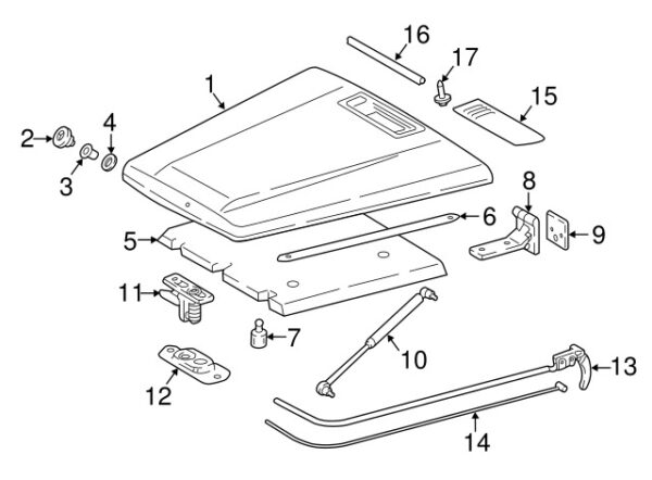 A0009882911 - Mercedes-Benz Front Hood Stop Buffer A0009882911