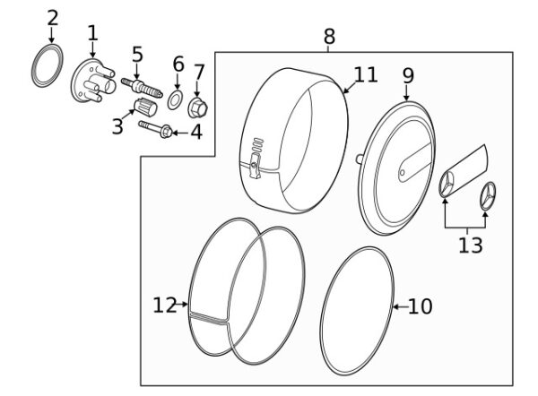 A0009905815 - Mercedes-Benz replacement tire bolt A0009905815