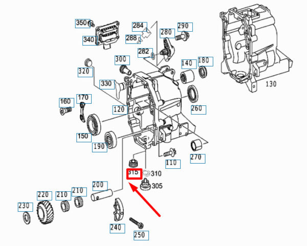 A0009905817 - NEW MERCEDES-BENZ C W204 TRANSFER CASE SCREW A0009905817 ORIGINAL