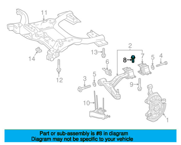A0009906611 - Mercedes-Benz Suspension Control Arm Bolt A0009906611