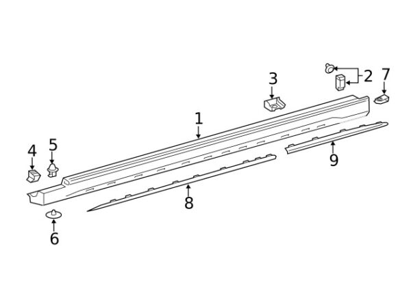 A0009907224 - NEW MERCEDES-BENZ CLA A CLASS ROCKER PANEL MOLD NUT A0009907224 ORIGINAL