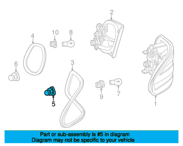A0009909150 - Mercedes-Benz External Rear Light Nut A0009909150