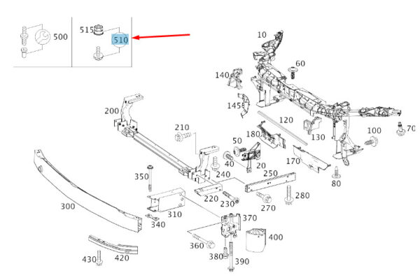 A0009912903 - NEW MERCEDES-BENZ GLA X156 FRONT GROUND CONNECTION WELL STUD A0009912903