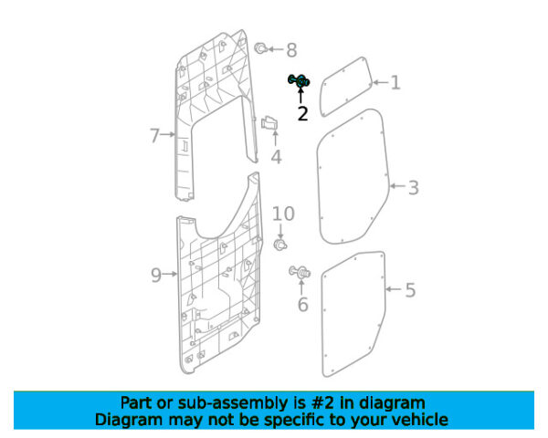 A00099139409051 - Sliding Door Trim Bottom Clip for Mercedes-Benz A00099139409051