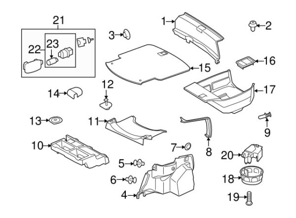 A0009915940 - Mercedes-Benz Upper Trunk Trim Panel Clip A0009915940