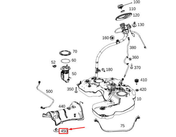 A0009917200 - MB GLE W167 Socket for Fuel Screen Plate Mount A0009917200 Part