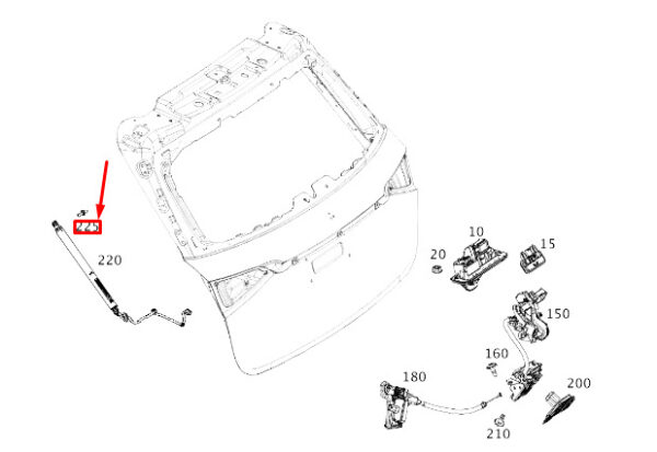A0009930200 - NEW MERCEDES-BENZ GLE W167 REAR DOOR D-STORAR BALLAR PIN A0009930200 GENUINE