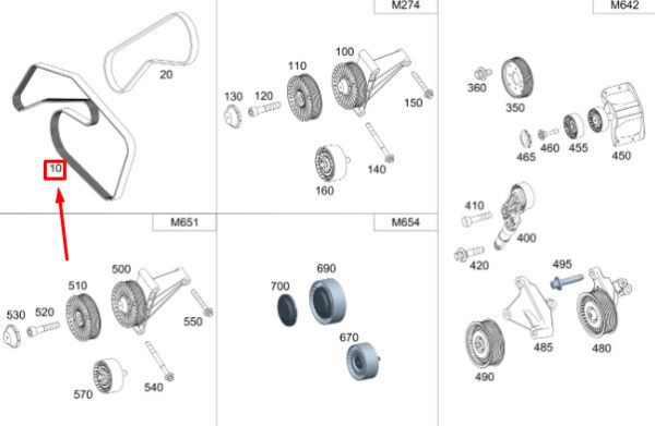 A0009939500 - New listingMERCEDES-BENZ SPRINTER 907 Engine V-Ribbed Belt A0009939500