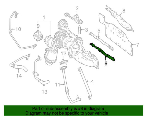 A0009942801 - NEW MERCEDES-BENZ CLA ONE CLASS LOWER TURBOCHARGER BRACELET A0009942801 ORIGINAL
