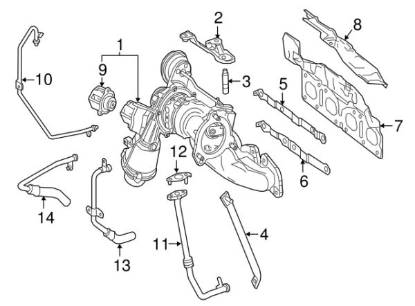 A0009942901 - NEW MERCEDES-BENZ CLA ONE CLASS UPPER TURBOCHARGER CLIP A0009942901 ORIGINAL