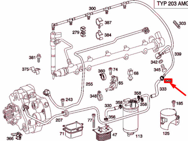 A0009955210 - NEW MERCEDES-BENZ C W204 FUEL LINES MOUNT CLAMPED A0009955210 GENUINE