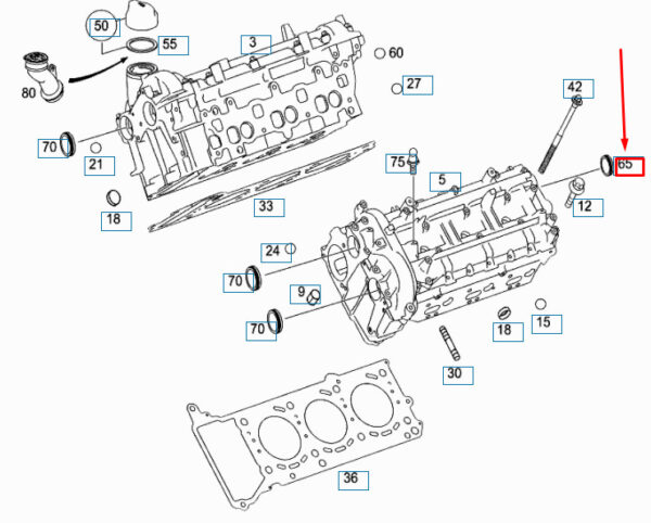 A0009976220 - NEW MERCEDES-BENZ GL X164 CONTROL CHAIN TENSIONER CAP SEAL A0009976220 GENUINE