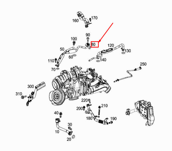 A0009978204 - NEW MERCEDES-BENZ S W222 ENGINE COW CENTERLINE O-RING A0009978204 GENUINE