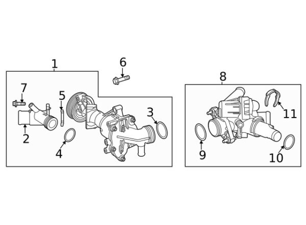 A0009979205 - Mercedes-Benz GLA A CLASS ENGINE COOLANT THERMOSTAT HOUSING O-RING A0009979205