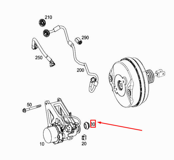 A0009981147 - NEW MERCEDES-BENZ GLC X253 PUMP BRACKET DECOUPLING ELEMENT A0009981147
