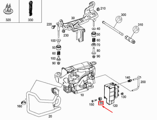 A0009981947 - NEW MERCEDES-BENZ C COUP� C205 VALVE BLOCK DECOUPLE ELEMENT A0009981947 ORIGINAL