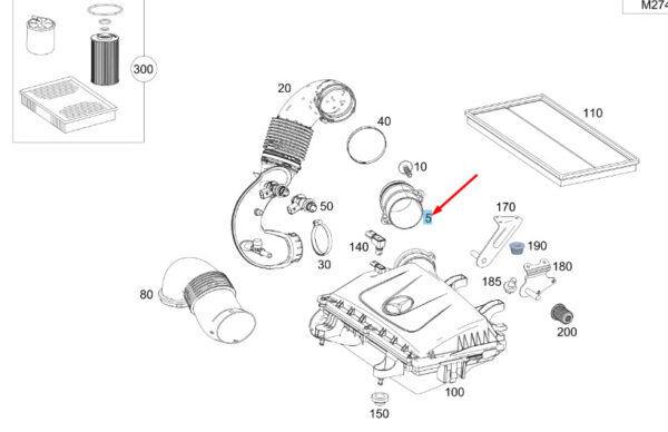 A0010940208 - NEW MERCEDES-BENZ VITO W447 AIR CONNECTOR HOSE A0010940208 ORIGINAL