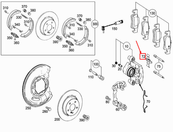 A0014211891 - NEW MERCEDES-BENZ E W213 REAR AXLE SPREADER SPRING A0014211891 ORIGINAL