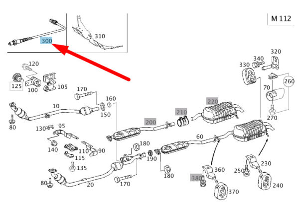 A0015408717 - NEW MB C W203 LEFT UPSTREAM CATALYTIC LAMBDA SENSOR A0015408717 ORIGINAL