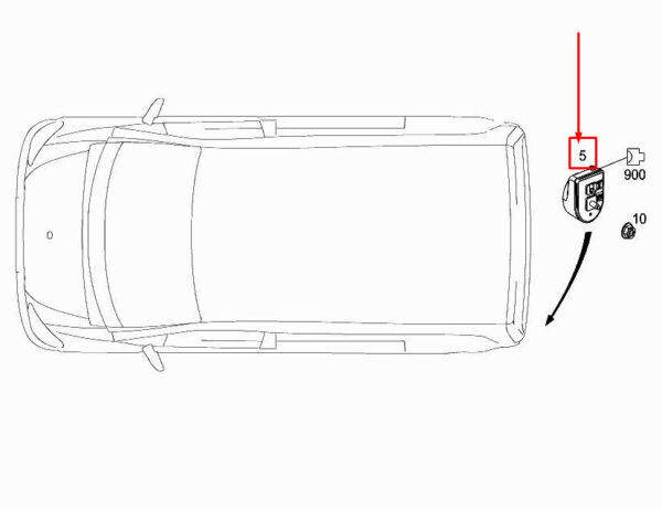 A0015424323 - Mercedes-Benz Vito W447 Reverse Warning System Summer A0015424323 NEW ORIGINAL