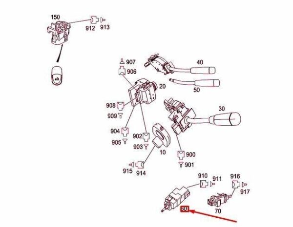 A0015459609 - Brake switch Mercedes Benz 111 CDI 115 CDI 119 original A0015459609