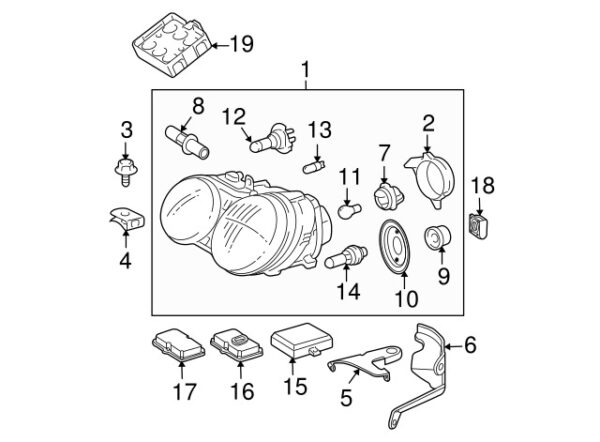 A001826368264 - Mercedes-Benz Front Headlight Socket A001826368264