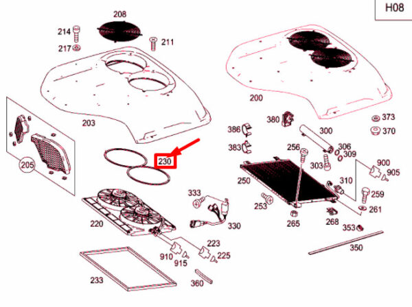 A0018359398 - NEW MERCEDES-BENZ SPRINTER W906 ROOD AIR SEAL SET A0018359398 ORIGINAL