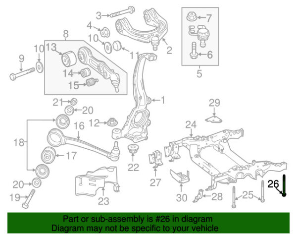A0019900811 - NEW MERCEDES-BENZ SL CLASS REAR SUSPENSION CROSS MEMBER BOLT A0019900811