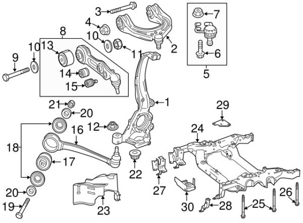 A0019900811 - NEW MERCEDES-BENZ SL CLASS REAR SUSPENSION CROSS MEMBER BOLT A0019900811