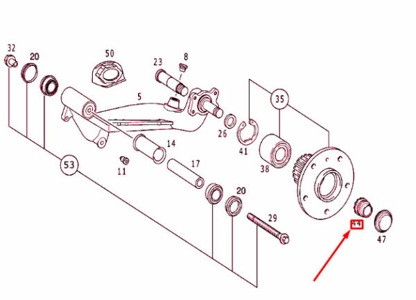 A0019903850 - New MERCEDES-BENZ A-CLASS W168 Rear Axle Collar Nut A0019903850