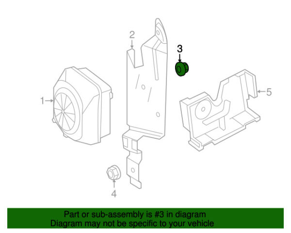 A0019907352 - NEW MERCEDES-BENZ C AMG CLASS ANTI-THEFT ALARM SIREN NUT A0019907352