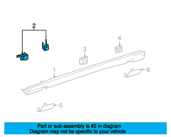 A0019910171 - Mercedes-Benz Front Rocker Panel Molding Clip A0019910171