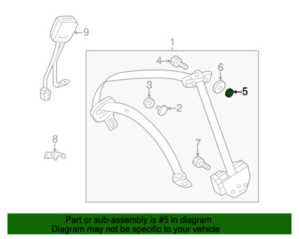 A0019947045 - Mercedes-Benz GLB E CLASS SEAT BELTS AND SHOULDER STRAPS CLIP A0019947045