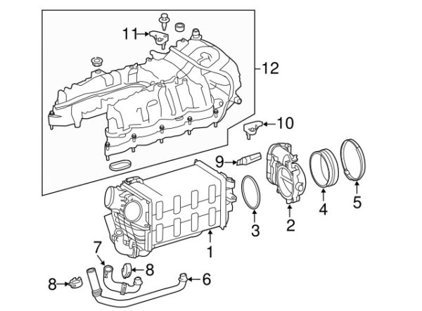 A0019953410 - NEW MERCEDES-BENZ GL CLS-CLASS TURBOCHARGER INTERCOOLER PIPE CLAMP A0019953410