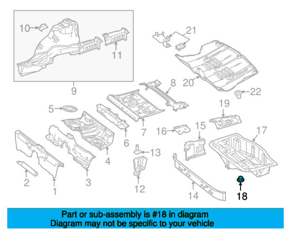 A0019985801 - Mercedes-Benz rear floor plug A0019985801