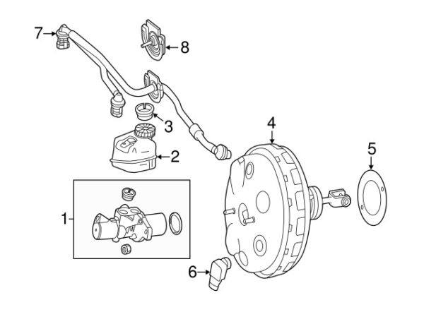 A0019986201 - MERCEDES-BENZ SL CLASS POWER BRAKE BOOSTER VACUUM HOSE GROMMET A0019986201