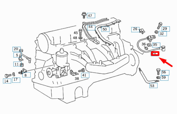 A0021539028 - NEW MERCEDES-BENZ SL R129 CRANKSHAFT POSITION SENSOR A0021539028 ORIGINAL