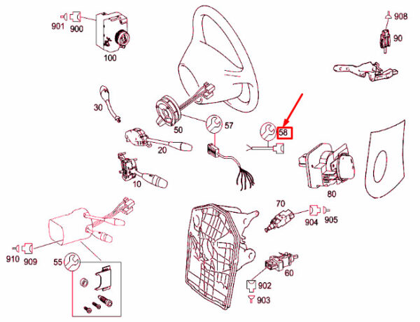 A0025402205 - NEW MERCEDES-BENZ A W169 PRIMER PALLET WIRING HARNESS A0025402205