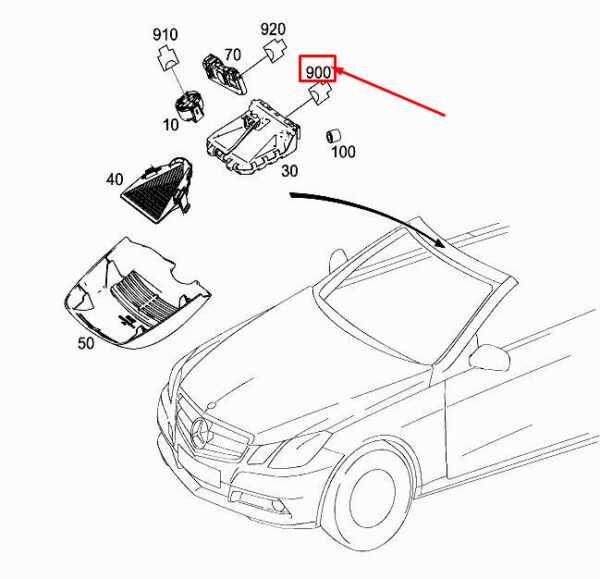 A0025407581 - New MERCEDES-BENZ E Cabrio A207 Multifunction Camera Socket A0025407581