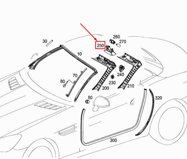 A0028202801 - NEW MERCEDES-BENZ SLK R172 MAKE-UP MIRROR INTERIOR LAMP A0028202801 GENUINE