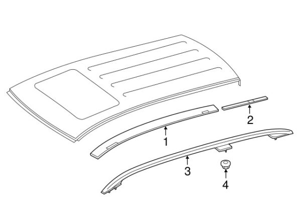 A0029901254 - Mercedes-Benz roof rack side rail nut A0029901254