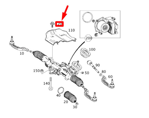 A0029904203 - NEW MERCEDES-BENZ CLA C117 STEERING JOINT TUNNEL SHIELD WRITING A0029904203