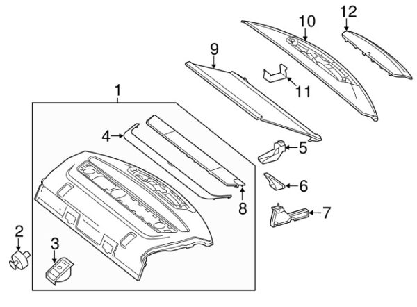 A0029911570 - NEW MERCEDES-BENZ CLS C CLASS CENTER HIGH MOUNT STOP LIGHT CLIP A0029911570