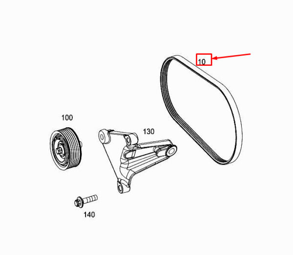 A0029930896 - Mercedes-Benz GLE W166 Engine Serpantine Poly-V Belt A0029930896 NEW ORIGINAL