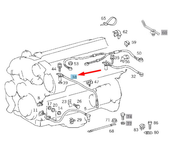 A0031535528 - New MERCEDES-BENZ S W140 Right Camshaft Position Sensor A0031535528
