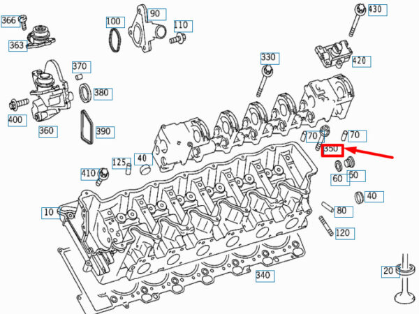 A0039902012 - NEW MERCEDES-BENZ CL C215 CYLINDER HEAD BOLT A0039902012 ORIGINAL